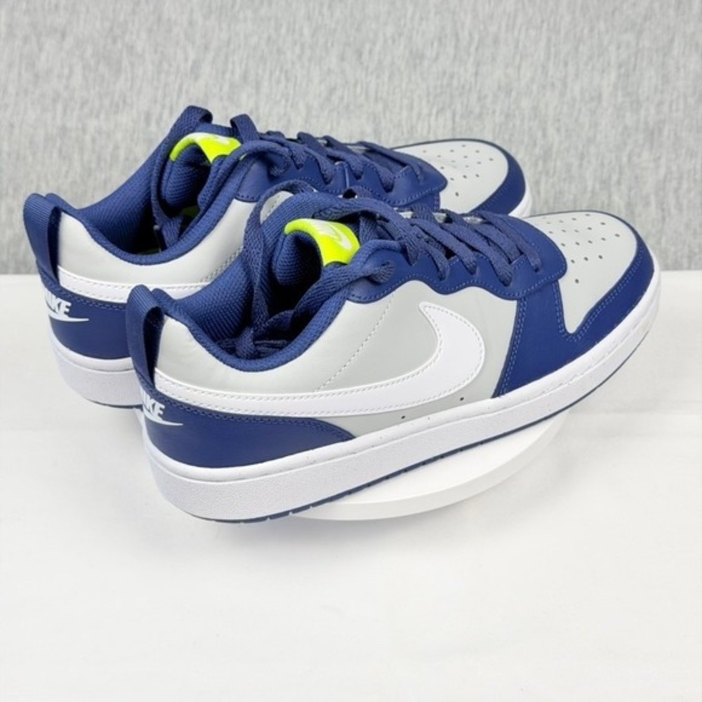 Nike Court Borough Low 2 Midnight Navy Wolf Grey Volt BQ5448-016 7Y Womens 8.5 - Picture 4 of 16
